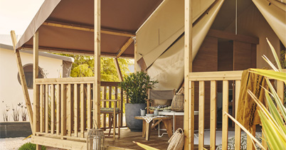Extérieur de notre modèle Wood Lodge 26-2-S Lodges CIAT Sunshine Habitat