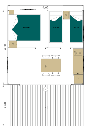 Mini Wood Lodge 21-2 Plan