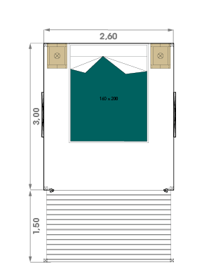 Mini Wood Lodge 8-1 Plan