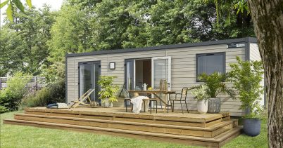 extérieur et terrasse du grand large 3 gamme vacances mobil-homes louisiane