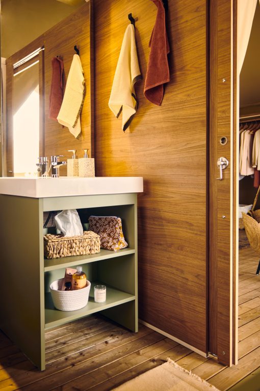 salle de douche wood lodge