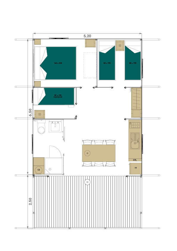 Plan Wood Lodge 34-3-S