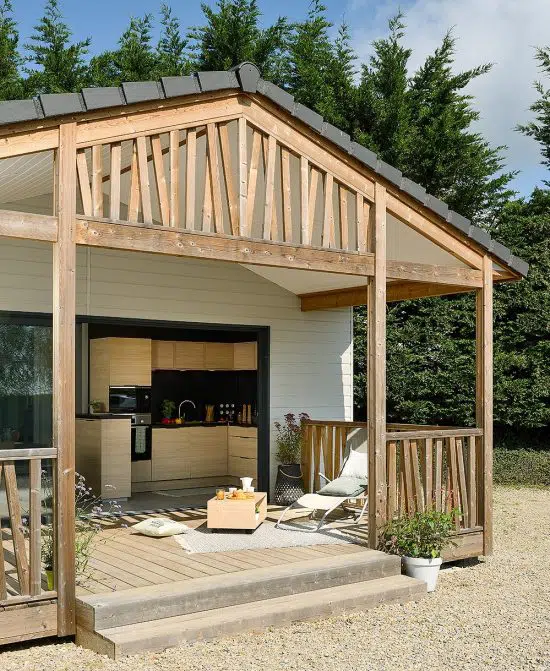 extérieur de la gamme résidentielle village chalets fabre